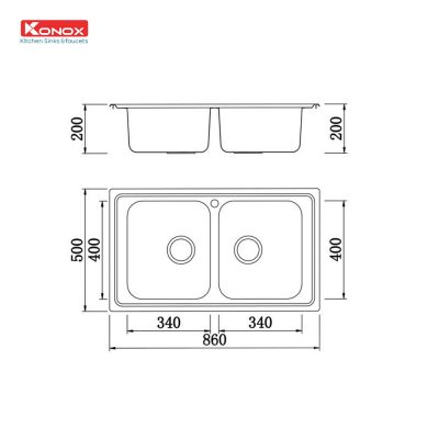 chau-rua-bat-inox-2-ho-konox-premium-ks8650-2b-ky-thuat