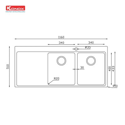 chau-rua-bat-inox-2-ho-1-ban-konox-miro-1160-ky-thuoc-lăp-dat