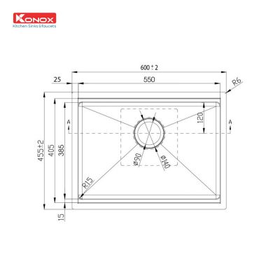 chau-rua-bat-inox-1-ho-konox-undermount-sink-kn6046su-ky-thuat