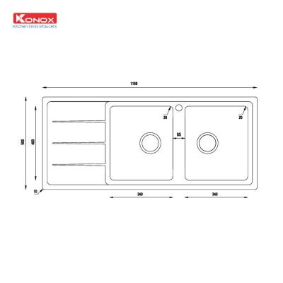 chau-rua-bat-inox-2-ho-1-ban-konox-beta-1160-ban-trai-kich-thuoc-lăp-đat