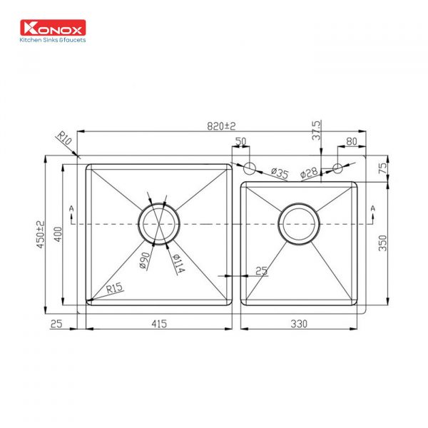 chau-rua-bat-inox-2-ho-konox-overmount-sink-kn8248do-ky-thuat