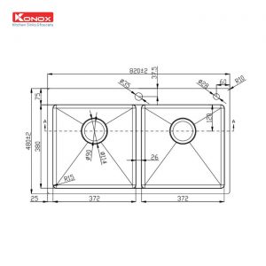 chau-rua-bat-inox-2-ho-konox-overmount-sink-kn8248dob-ky-thuat