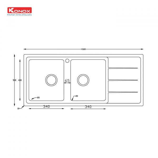 chau-rua-bat-inox-2-ho-1-ban-konox-beta-1160-ban-phai-kich-thuoc-lăp