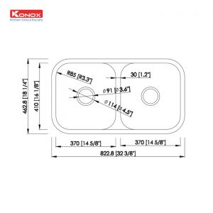 chau-rua-bat-inox-2-ho-konox-undermount-sink-kn8246dua-ky-thuat