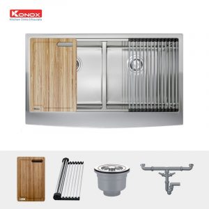 chau-rua-bat-inox-2-ho-konox-apron-sink-kn8751da-curve-phu-kien