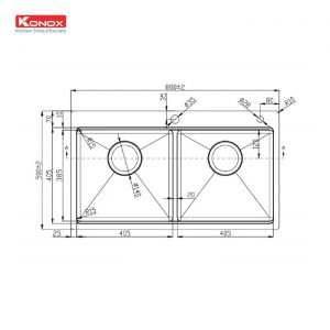 chau-rua-bat-inox-2-ho-konox-topmount-sink-kn8850td-ky-thuat