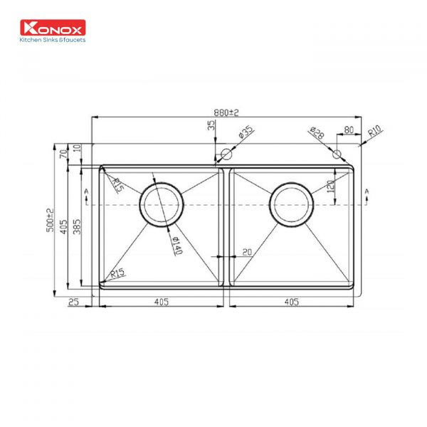 chau-rua-bat-inox-2-ho-konox-topmount-sink-kn8850td-ky-thuat