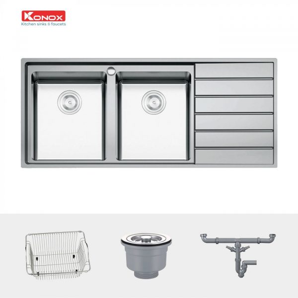 chau-rua-bat-inox-2-ho-1-ban-konox-premium-ks11650-2b-ban-phai-phu-kien