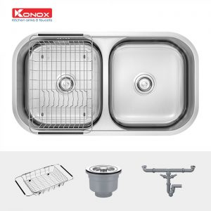 chau-rua-bat-inox-2-ho-konox-undermount-sink-kn8246dua-phu-kien