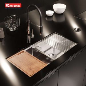 chau-rua-bat-inox-2-ho-konox-undermount-sink-kn8745dub